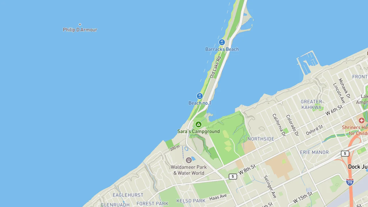 Map showing Presque Isle State Park