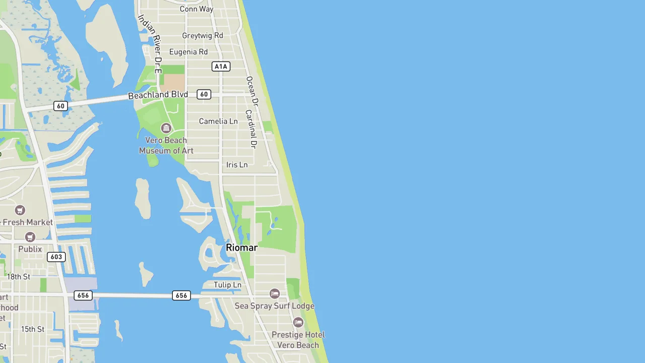 Map showing Riomar Reef