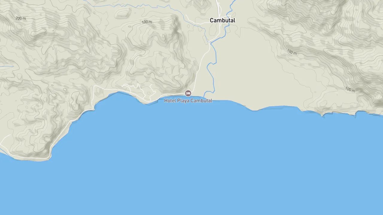 Map showing Playa Cambutal
