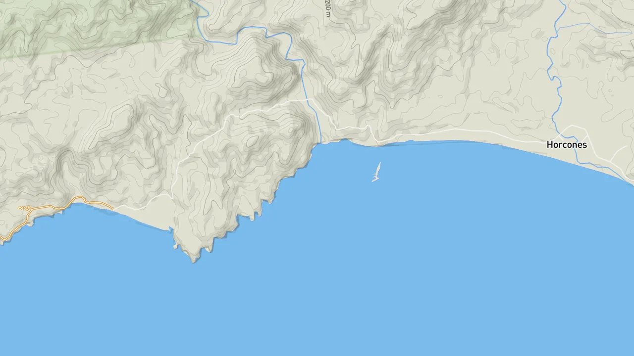 Map showing Corto Circuito