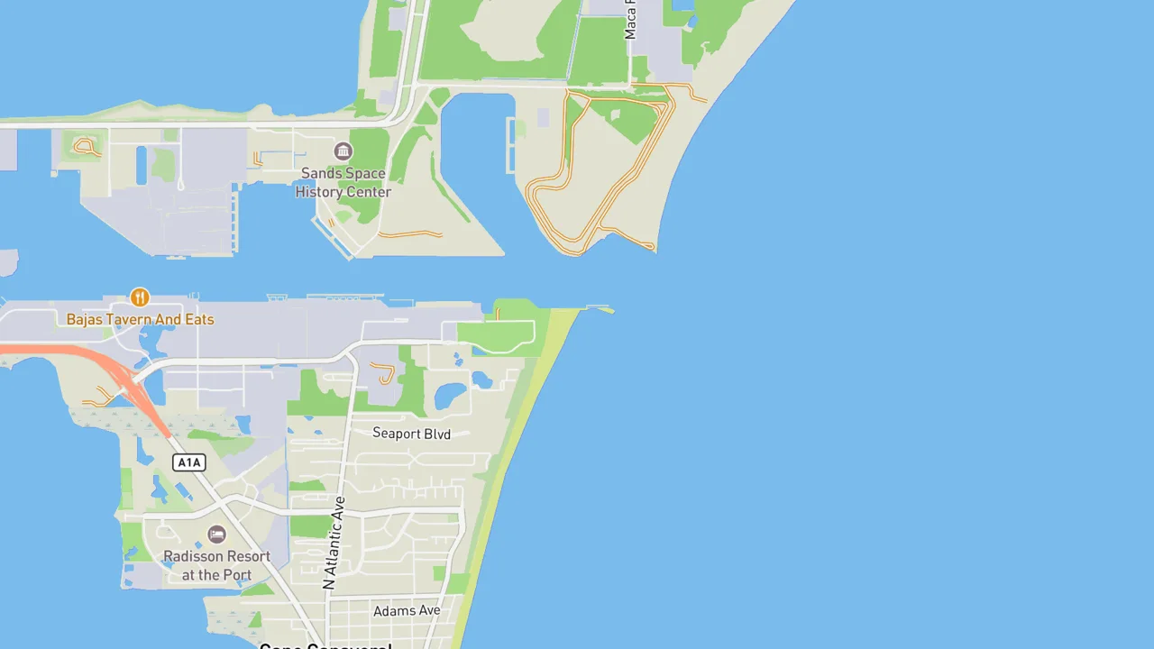 Map showing Jetty Park