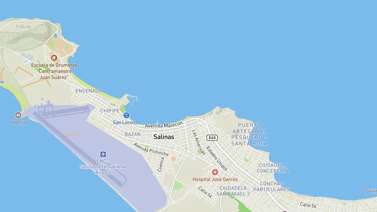Map showing Playero de Miramar