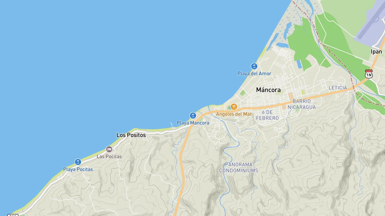 Map showing Punta Ballenas