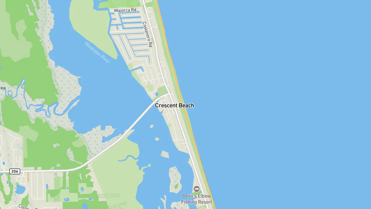 Map showing Crescent Beach