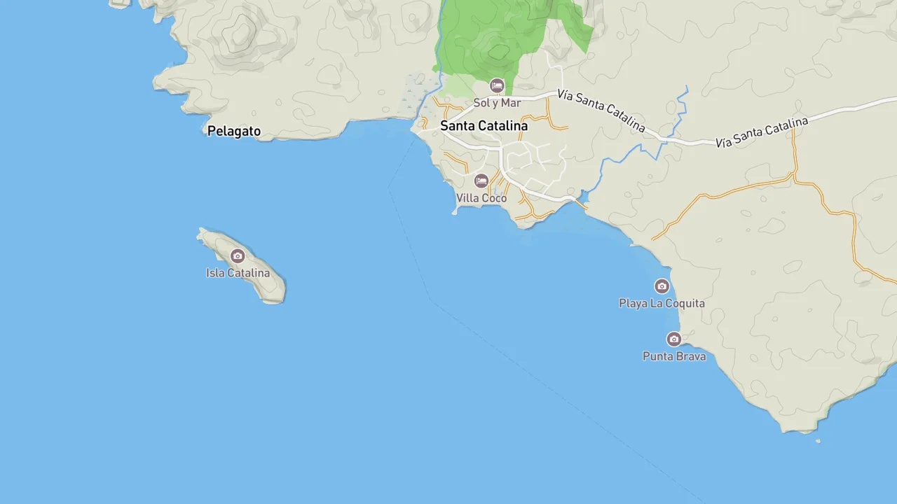 Kaart met Santa Catalina - La Punta
