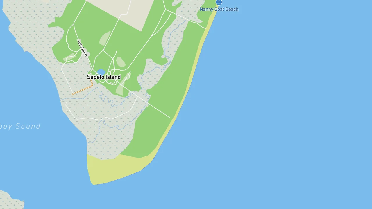 Kaart met Sapelo Island