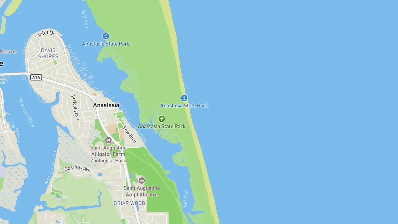 Map showing Middles (Florida)