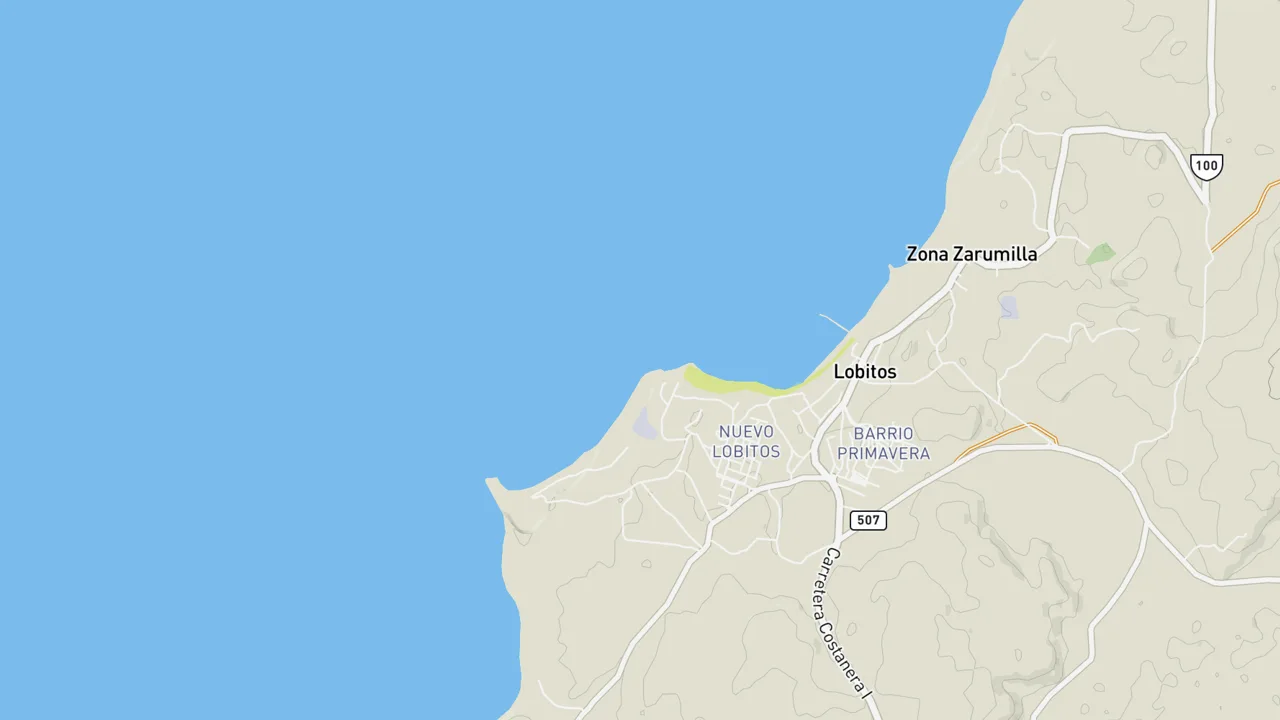 Map showing El Hueco