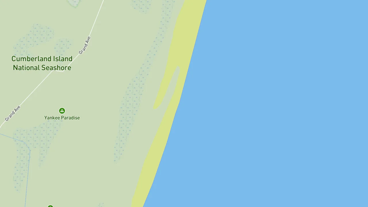 Map showing Cumberland Island