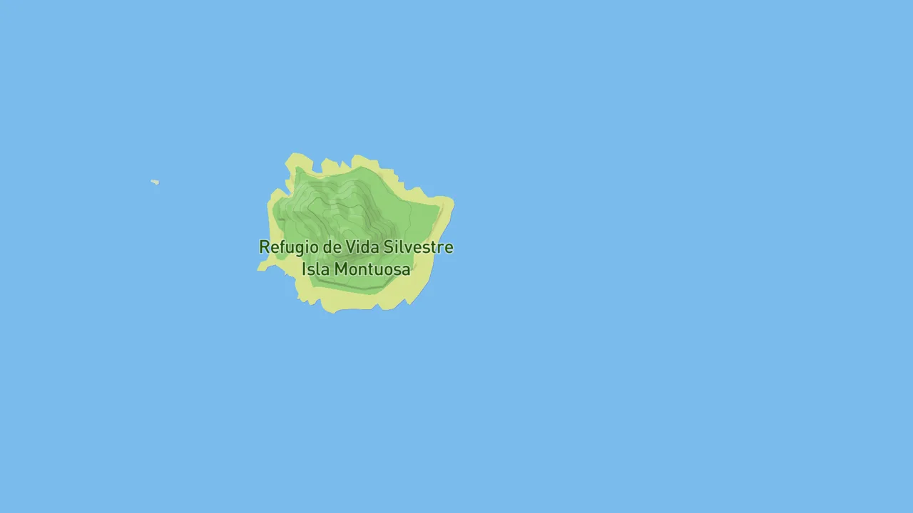 Map showing Isla Montuosa