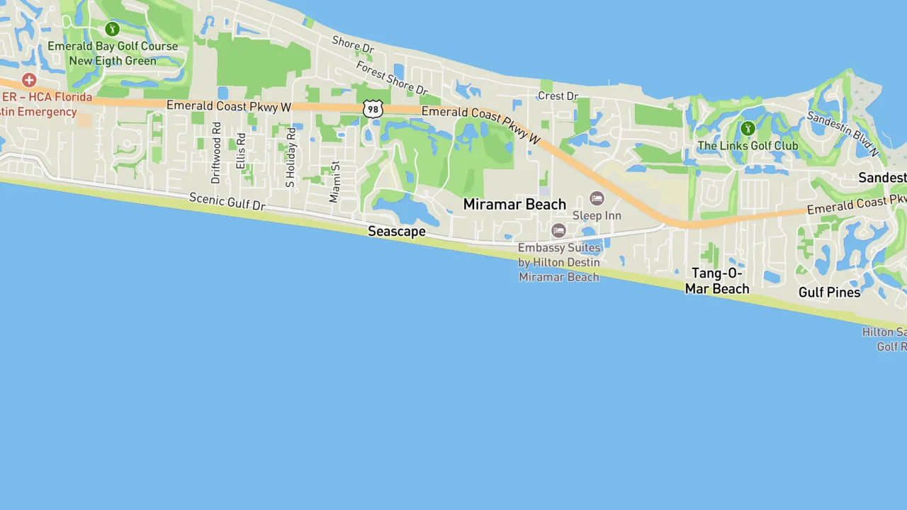 Map showing Seascape