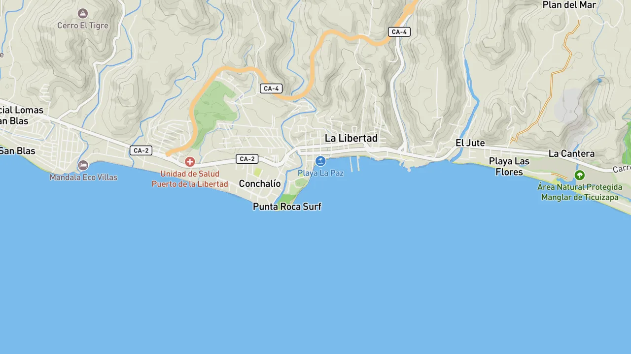 Kaart met La Paz