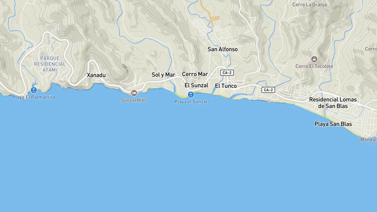 Map showing Sunzal