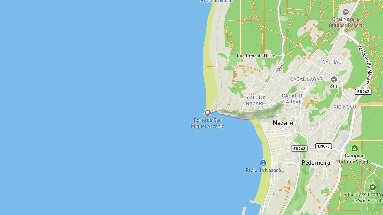 Map showing Nazaré