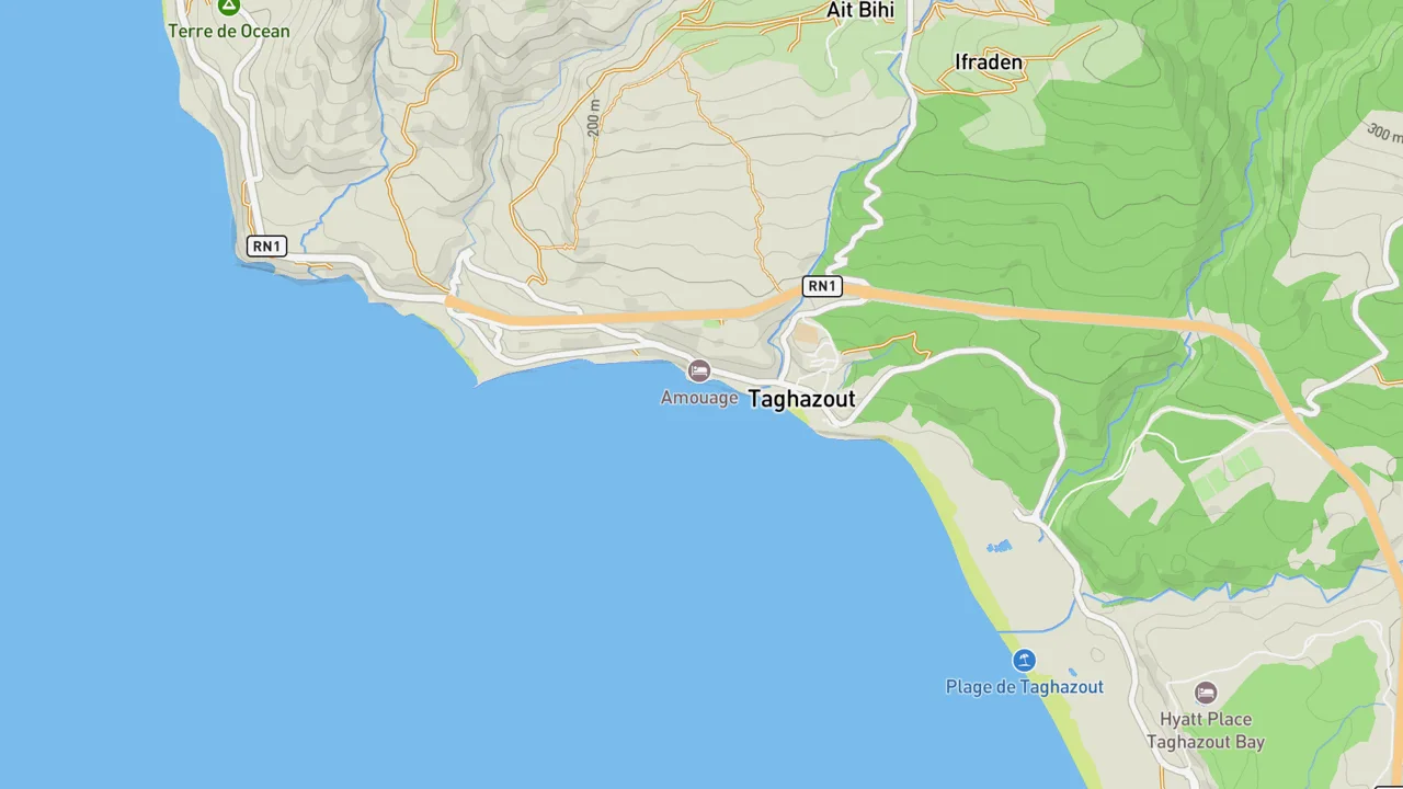 Map showing Hash Point