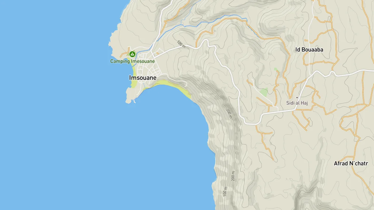 Map showing Imsouane (The Bay)