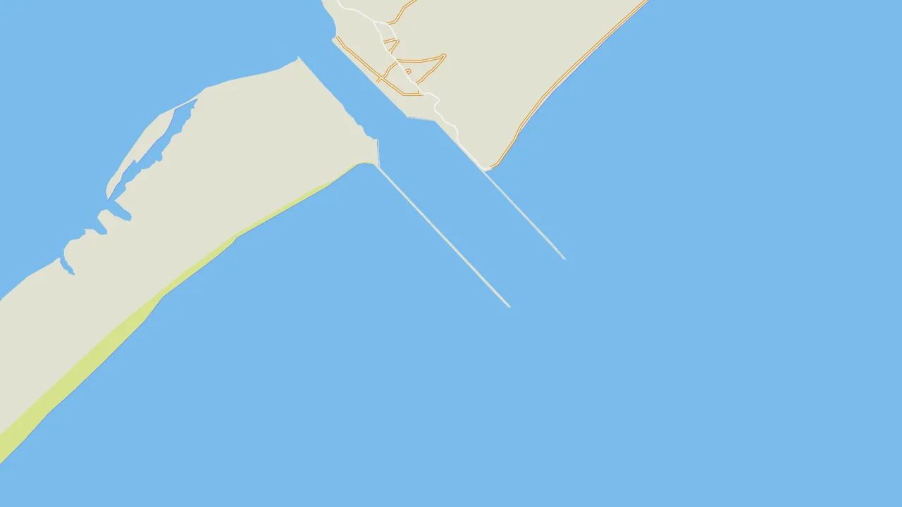 Map showing Port O'Connor Jetties
