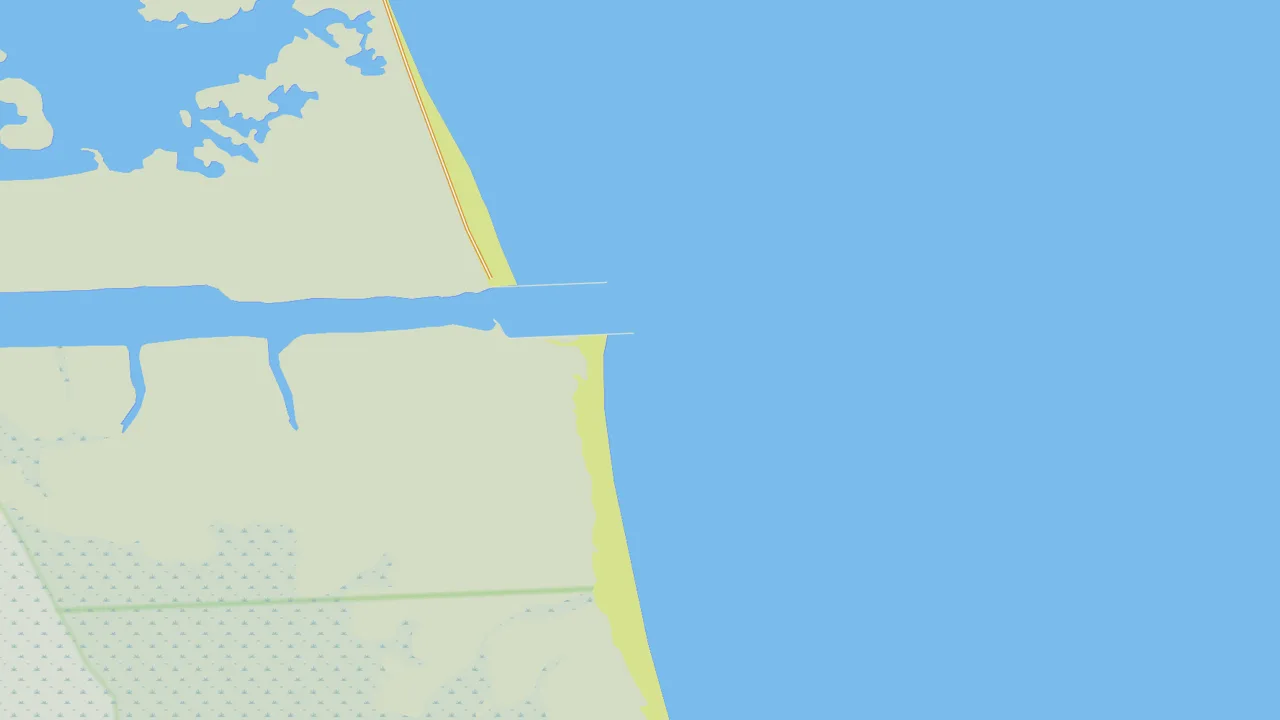 Map showing Port Mansfield Jetties