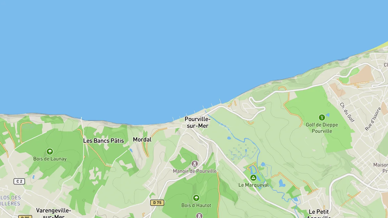 Map showing Pourville