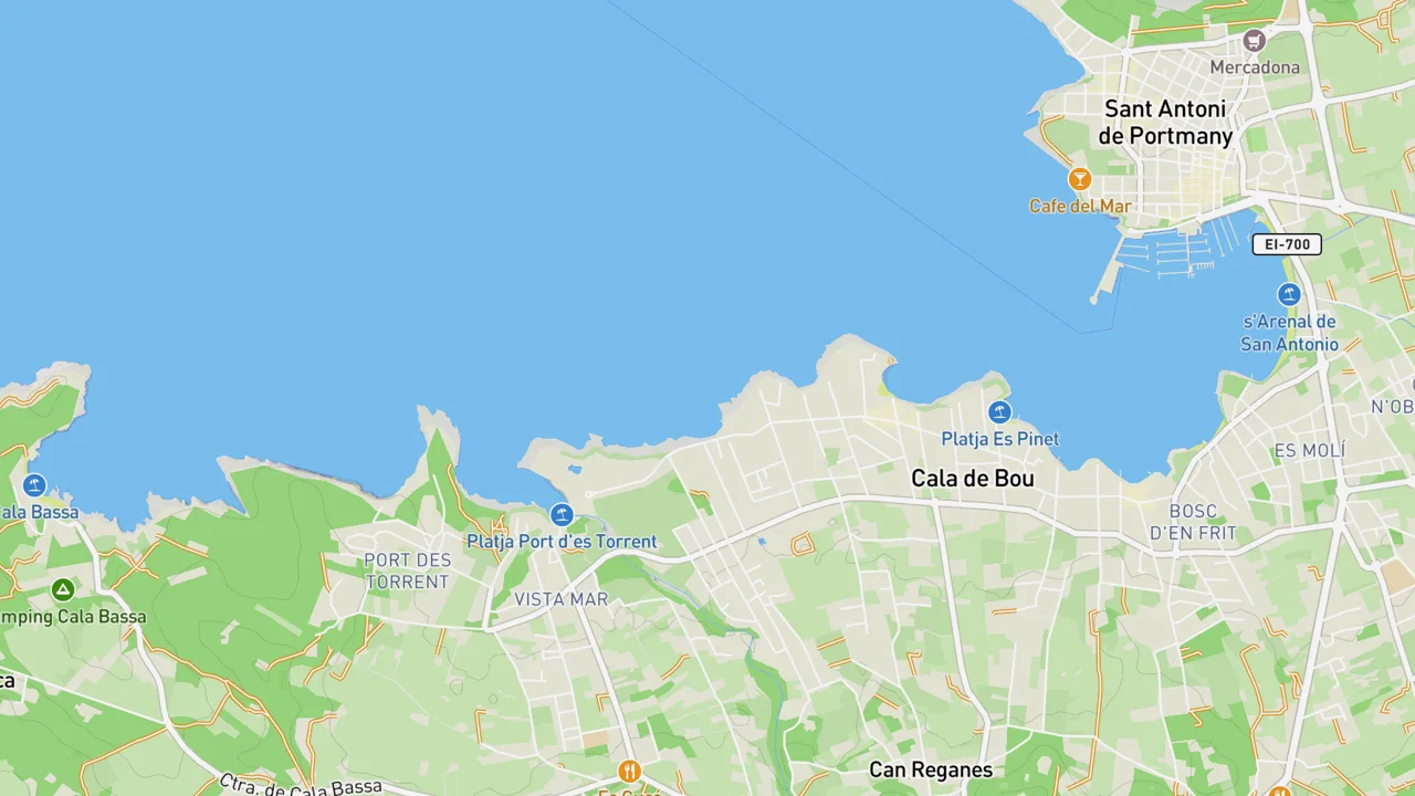 Kaart met Can Pujols - Ibiza