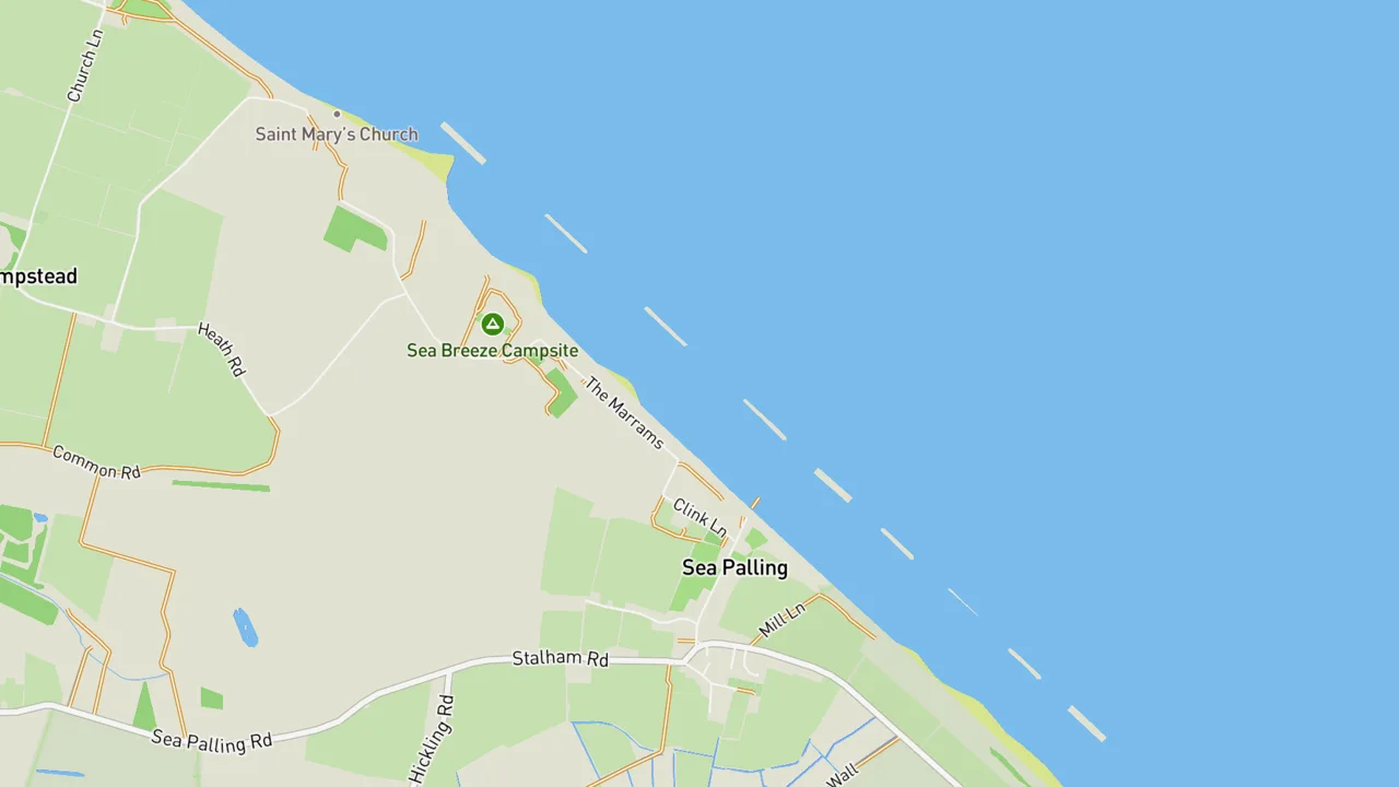 Map showing Seapalling