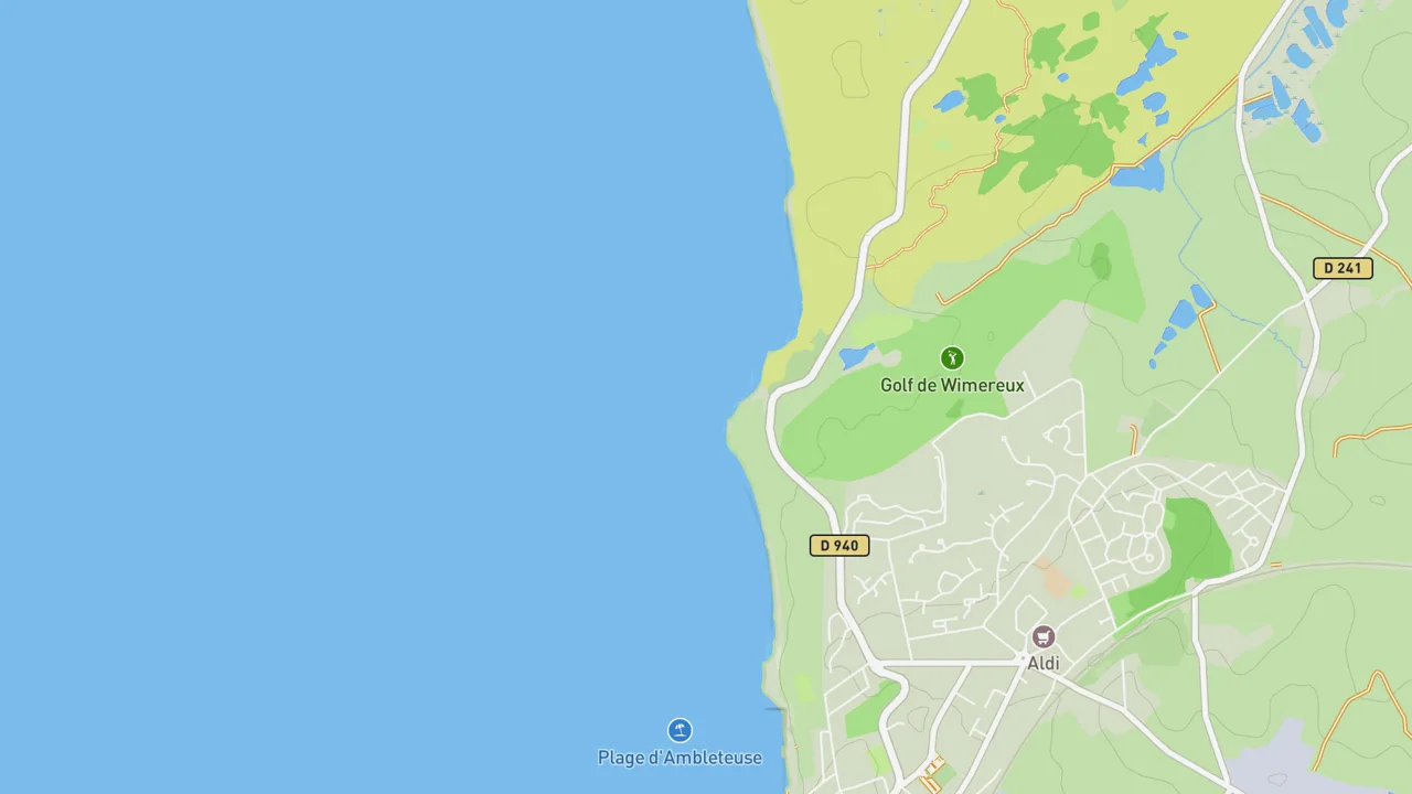Map showing Wimereux
