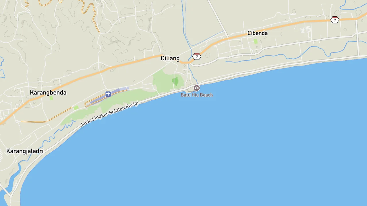 Map showing Batu Hiu