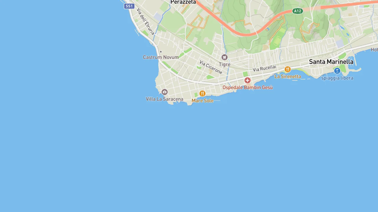 Map showing La Roccetta