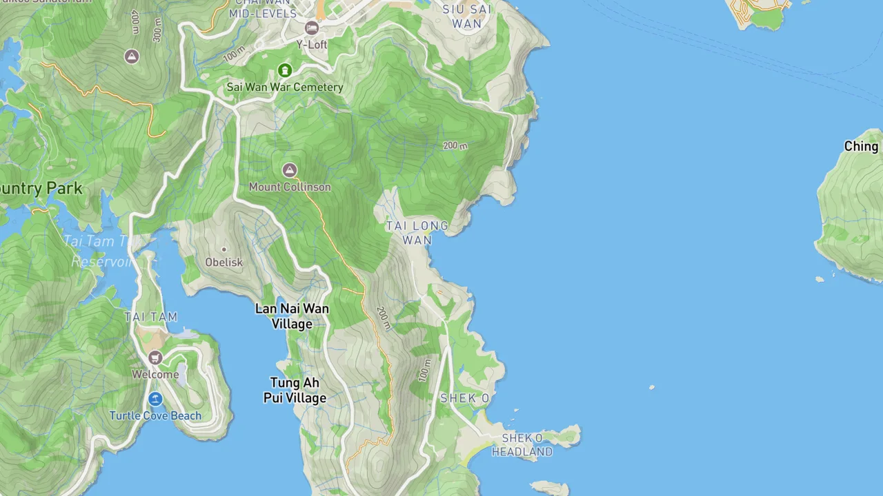 Map showing Big Wave Bay HK