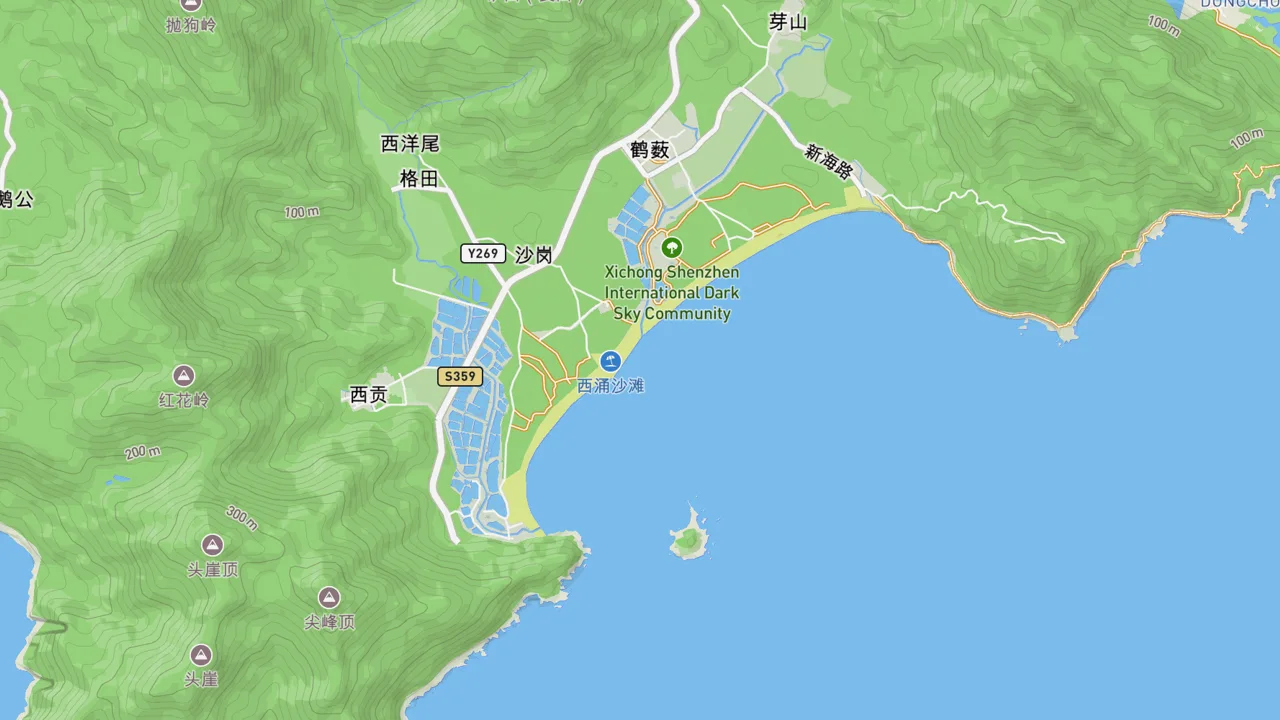 Map showing Xi-Chong - Dongshong