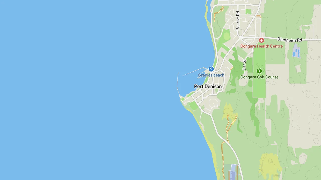 Map showing Port Denison