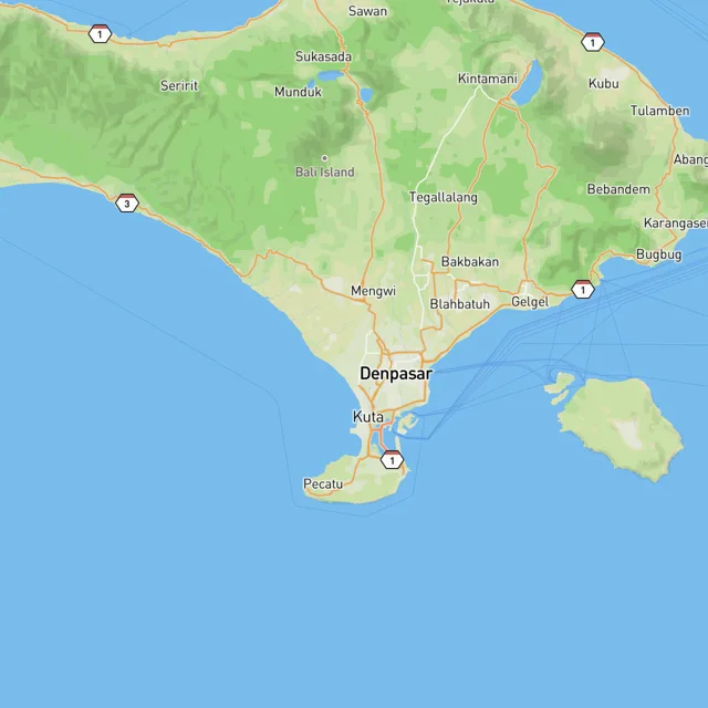 Map of the surf spots on this page