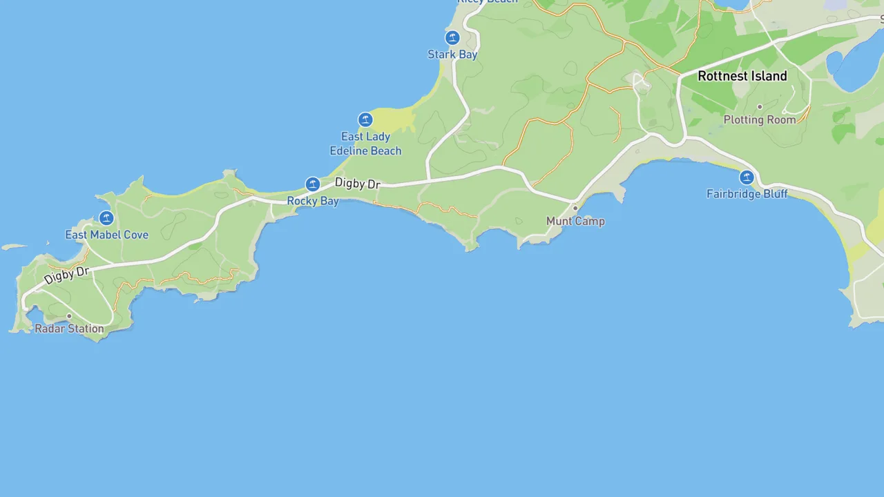 Map showing Strickland Bay