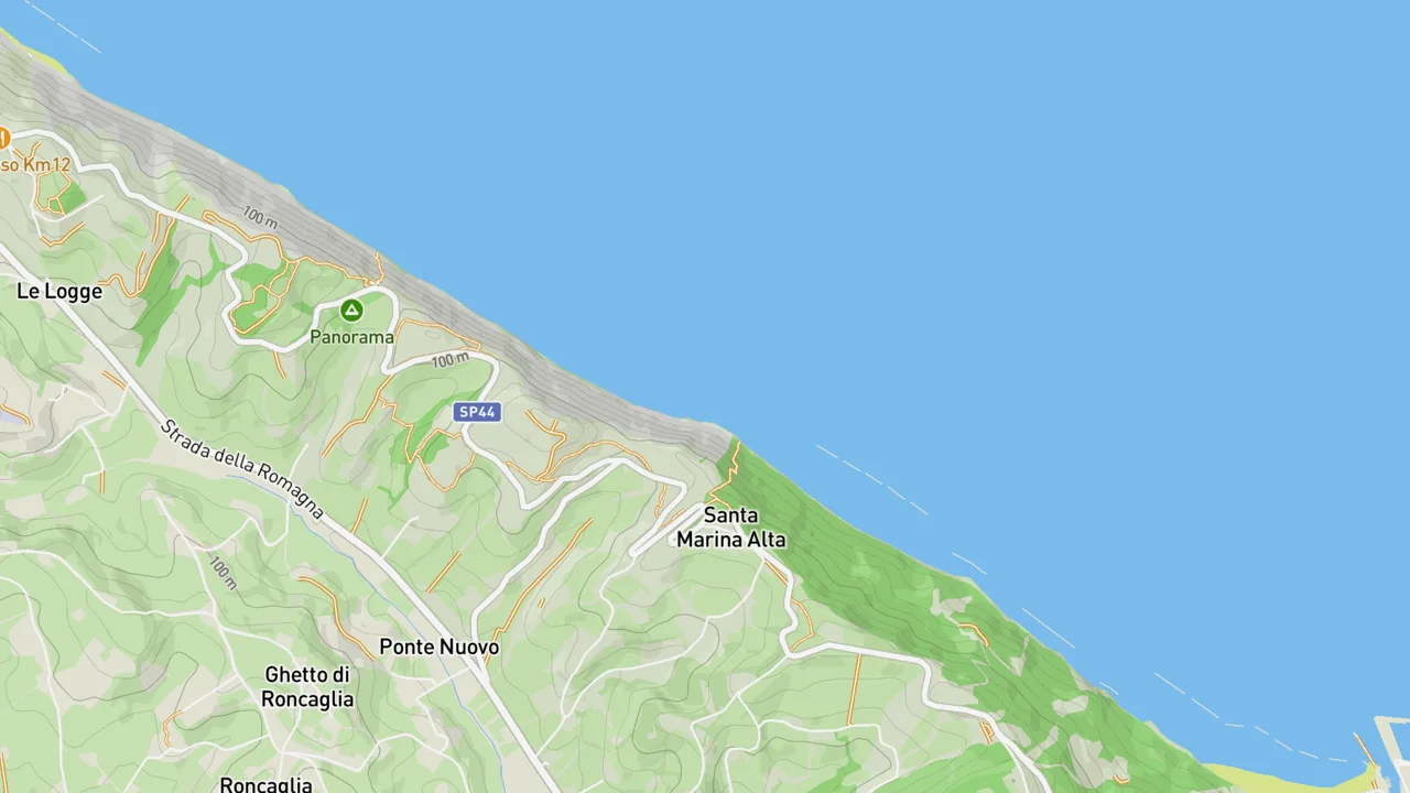 Map showing Fiorenzuola