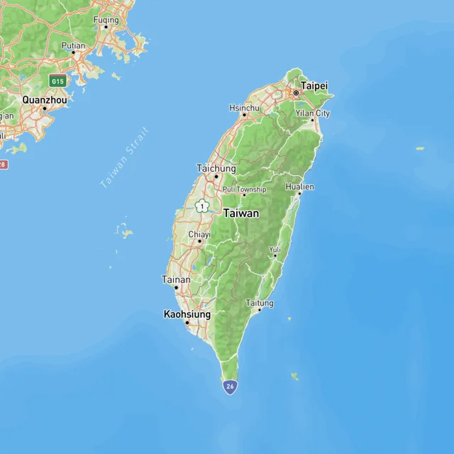 Map of the surf spots on this page