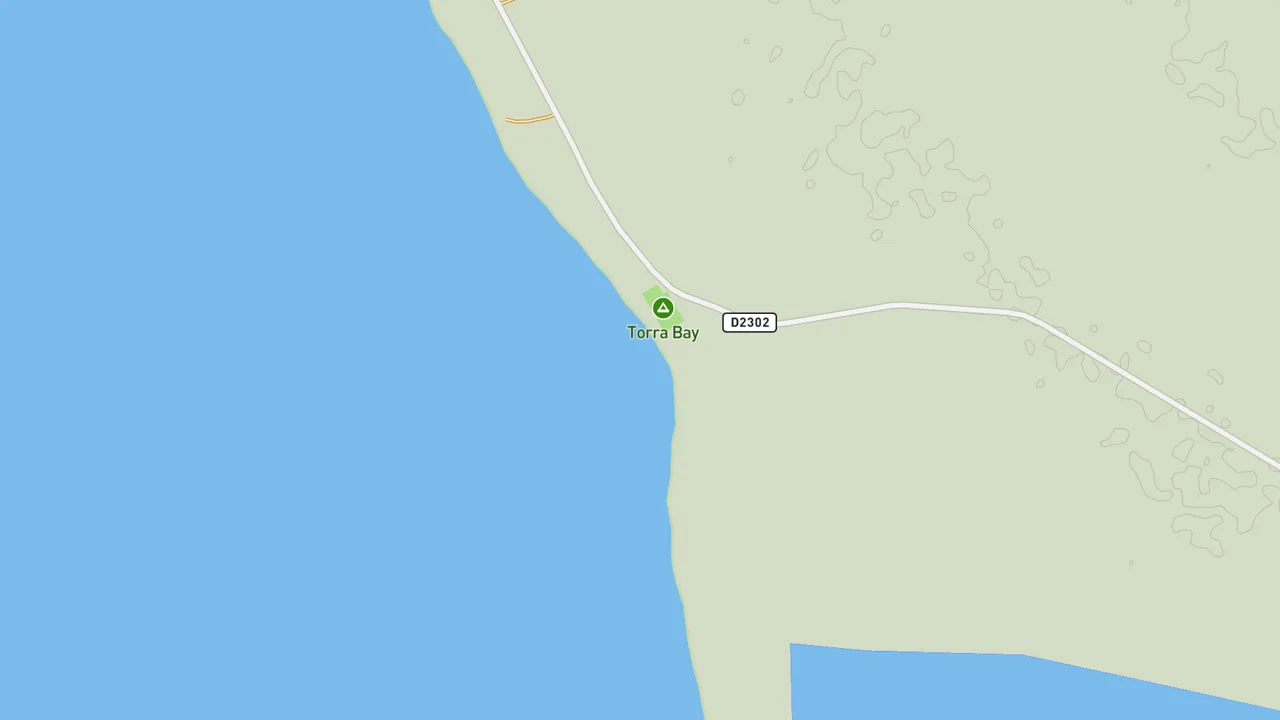 Map showing Torra Bay