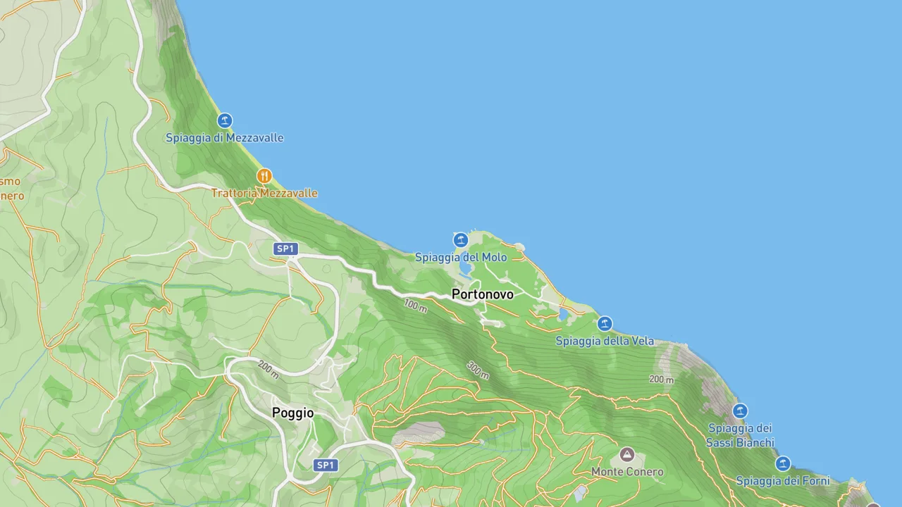 Map showing La Nave