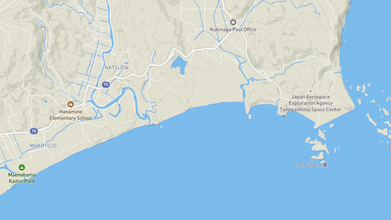 Map showing Takezaki