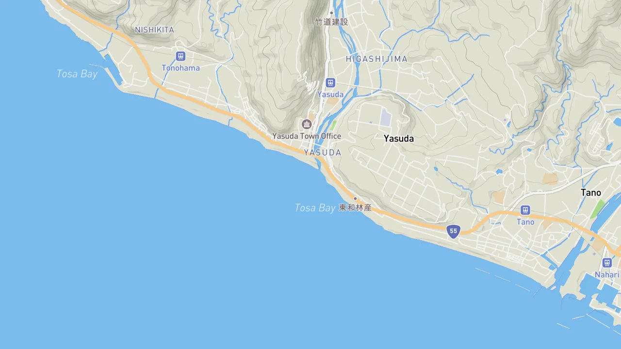 Map showing Yasuda