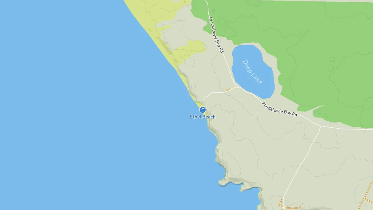Map showing Ethel Wreck