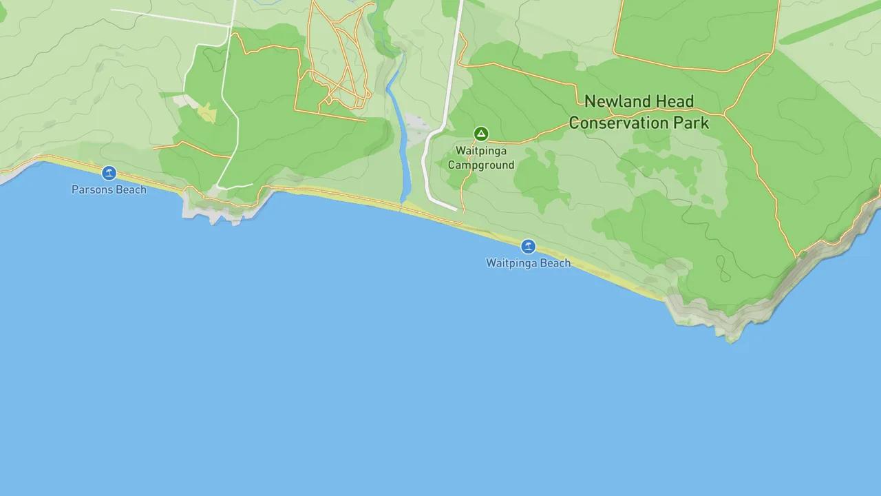 Map showing Waitpinga