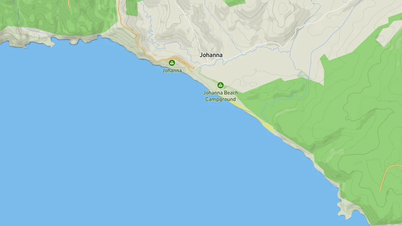 Map showing Johanna