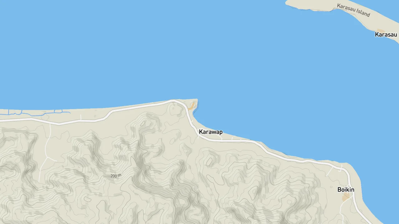 Map showing Karawop