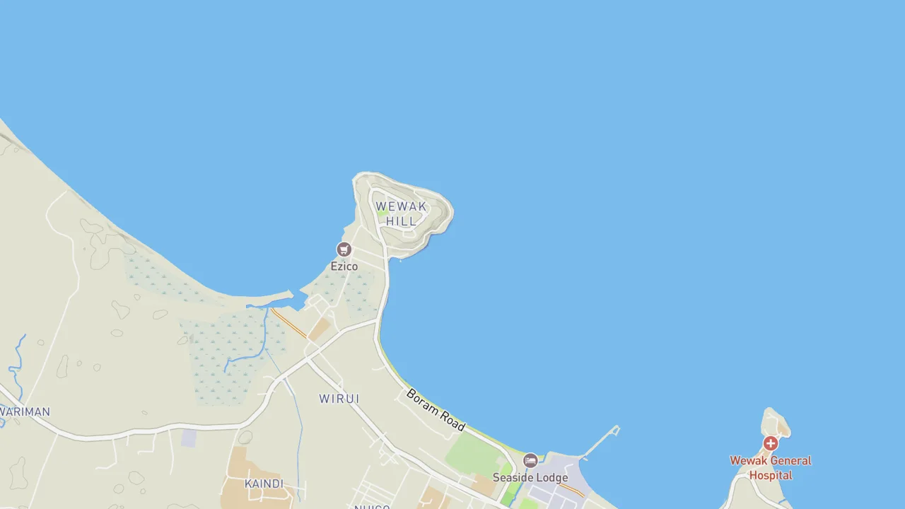 Kaart met Wewak Point