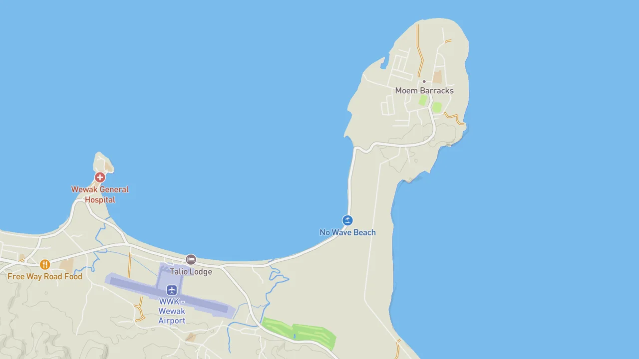 Map showing Moem Point