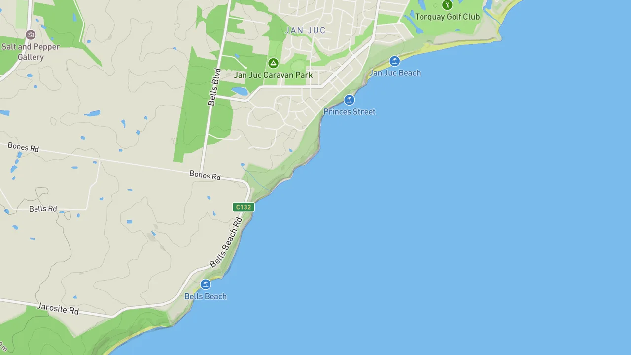 Map showing Boobs (Victoria)