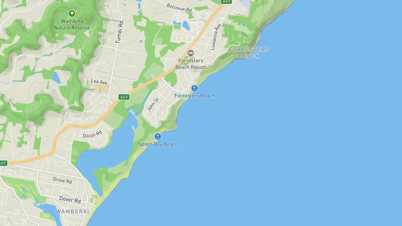 Map showing Forresters