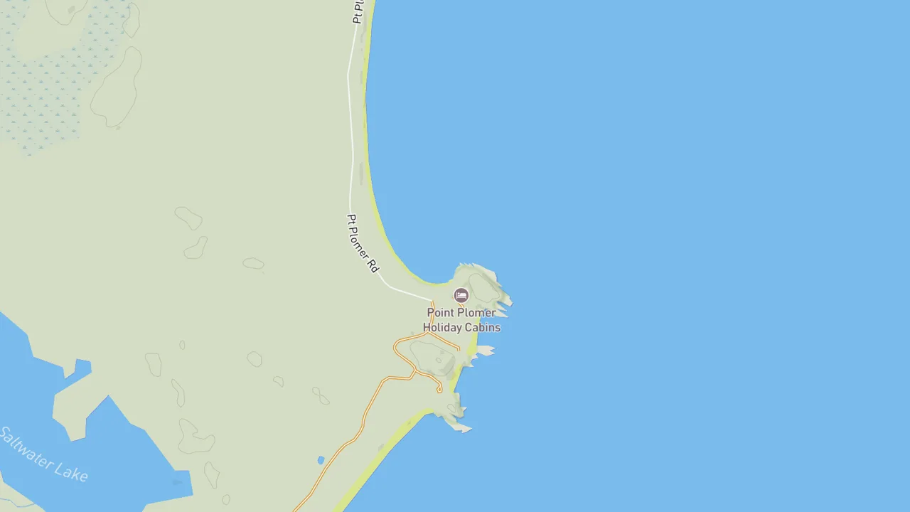 Map showing Point Plomer