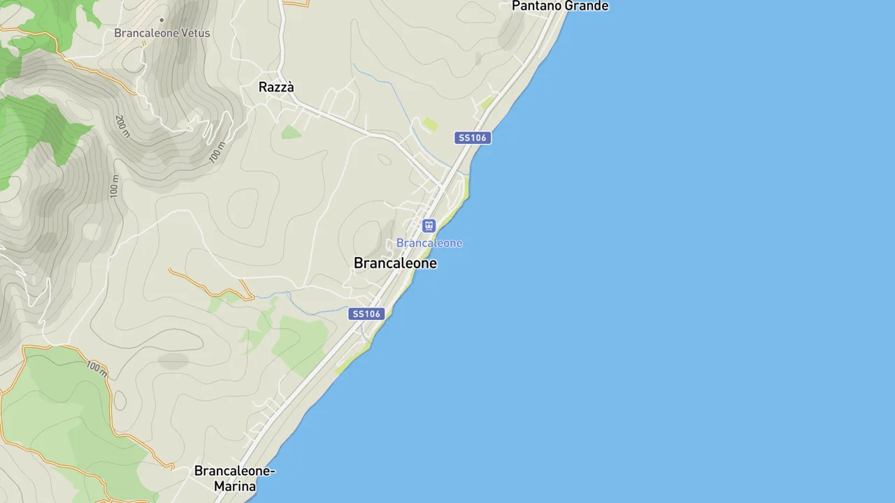 Map showing Spartivento