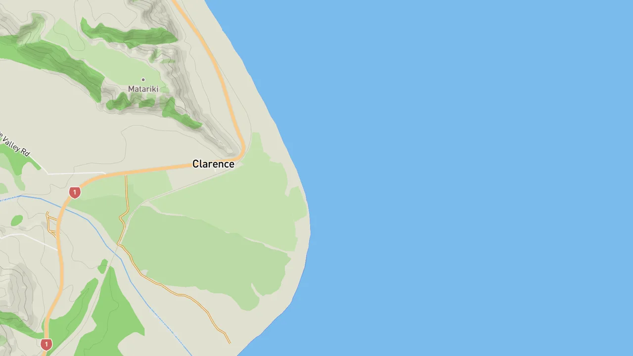 Map showing Clarence Point